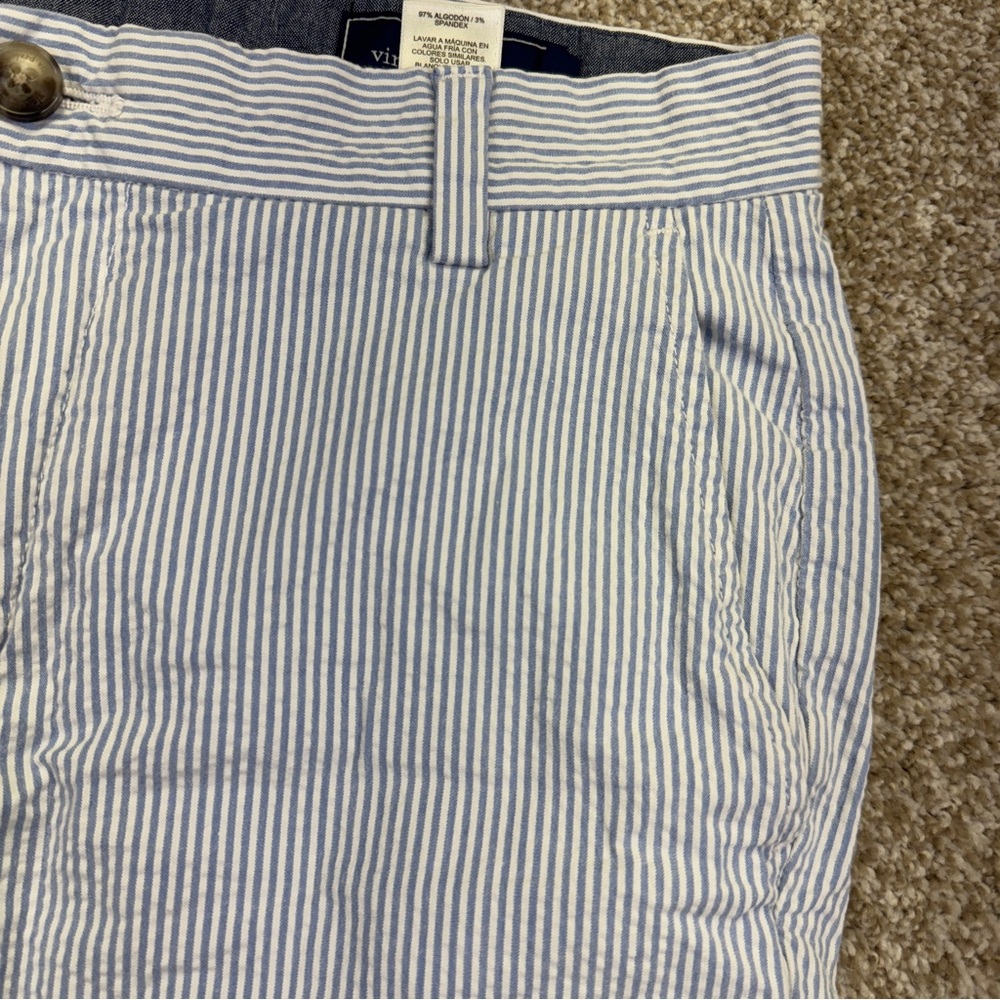 Vineyard Vines Seersucker Men's Blue Striped Breaker Shorts Size 30 - Picture 2 of 14